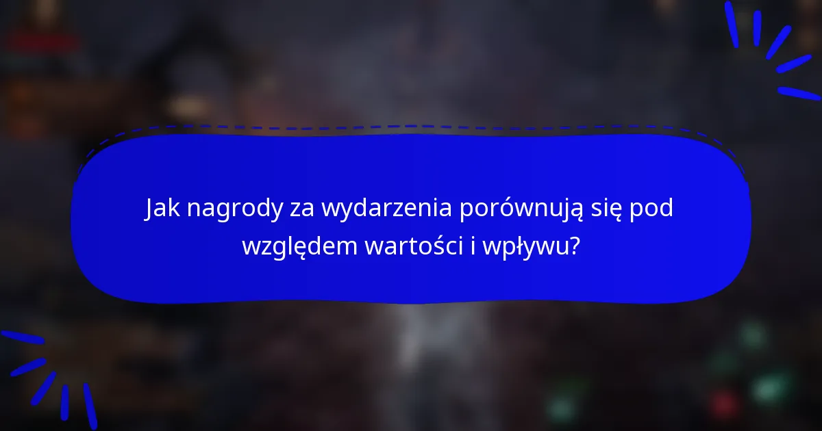 Jak nagrody za wydarzenia porównują się pod względem wartości i wpływu?