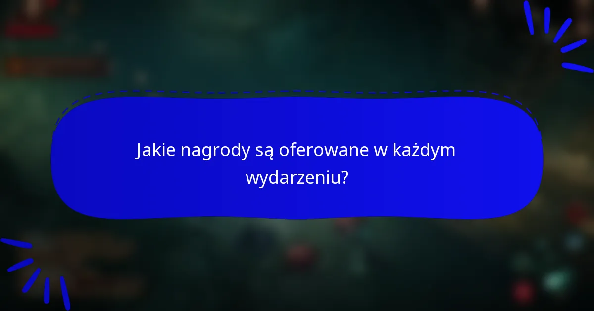 Jakie nagrody są oferowane w każdym wydarzeniu?