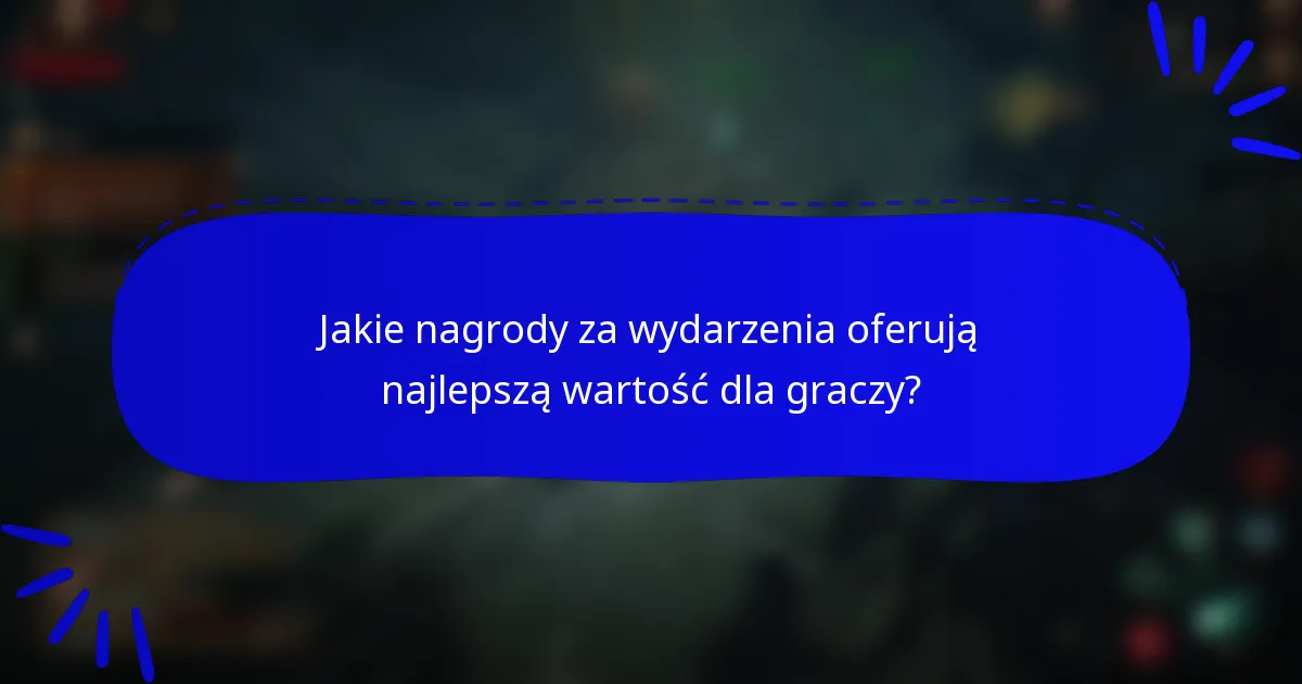 Jakie nagrody za wydarzenia oferują najlepszą wartość dla graczy?